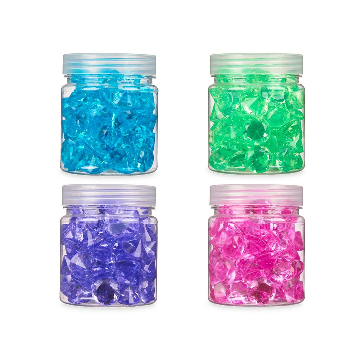 Dekorativa stenar Gift Decor Blå Grön Purpur Rosa 150 g Diamant (16 antal) - 4