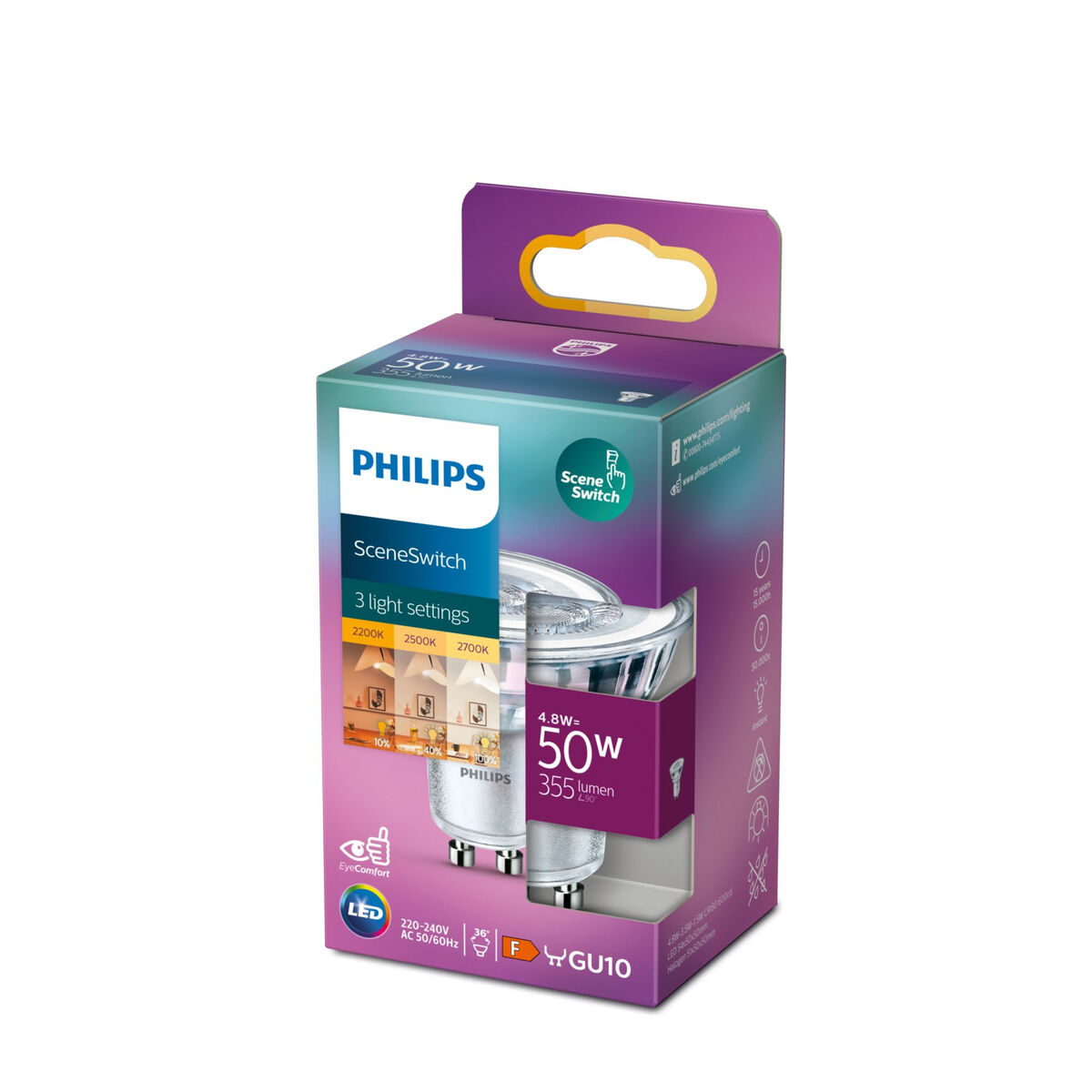 LED-lampa Philips Spot 50 W GU10 F - 4