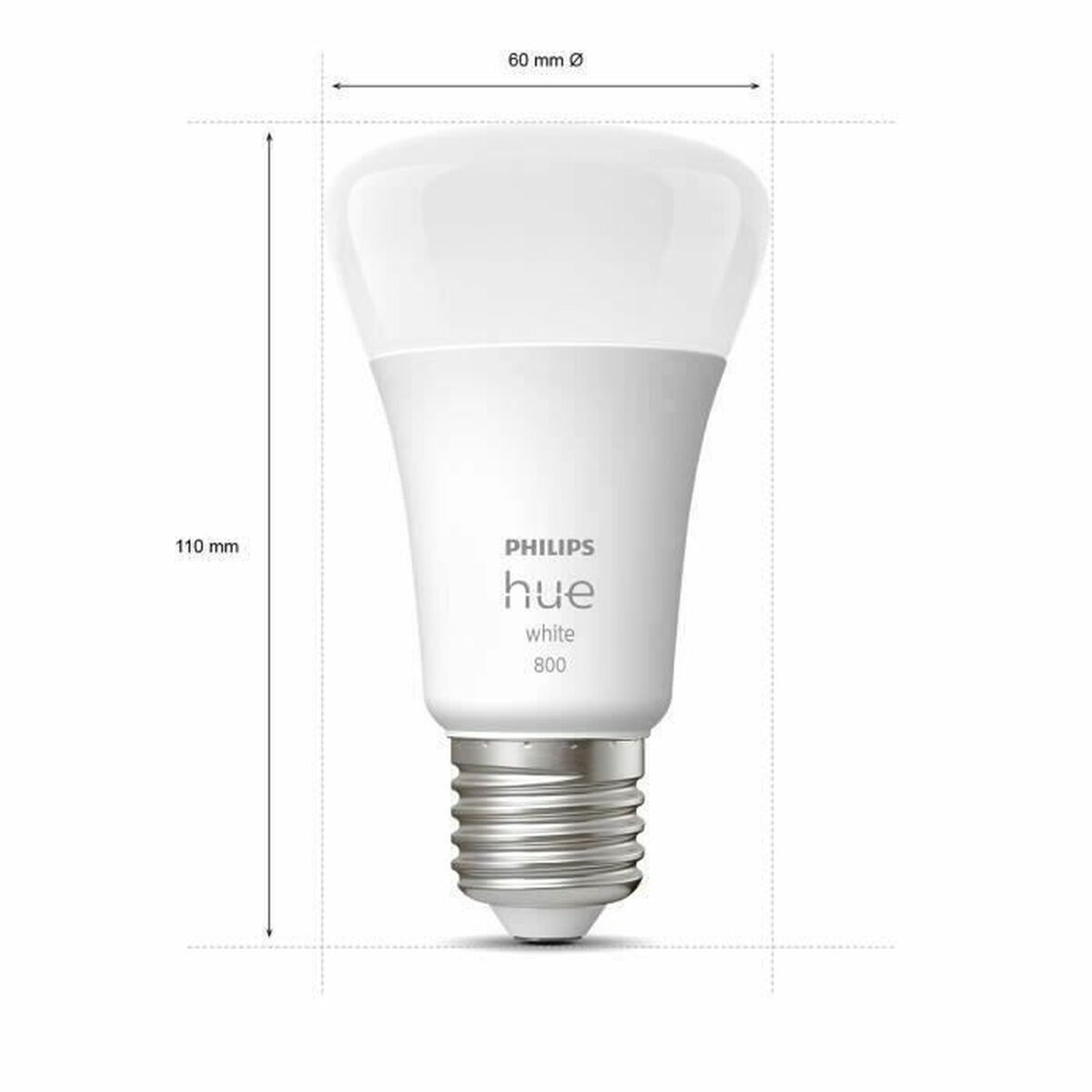 Smart-Lampa Philips 8719514319028 Vit F 60 W 9 W E27 800 lm (2700 K) (2 antal) - 5