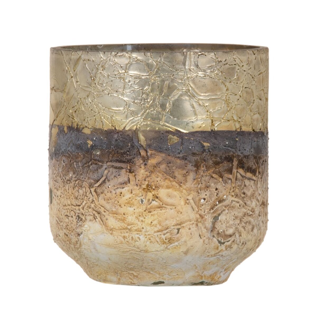 Vas Vit Grå Glas 9 x 9 x 10 cm