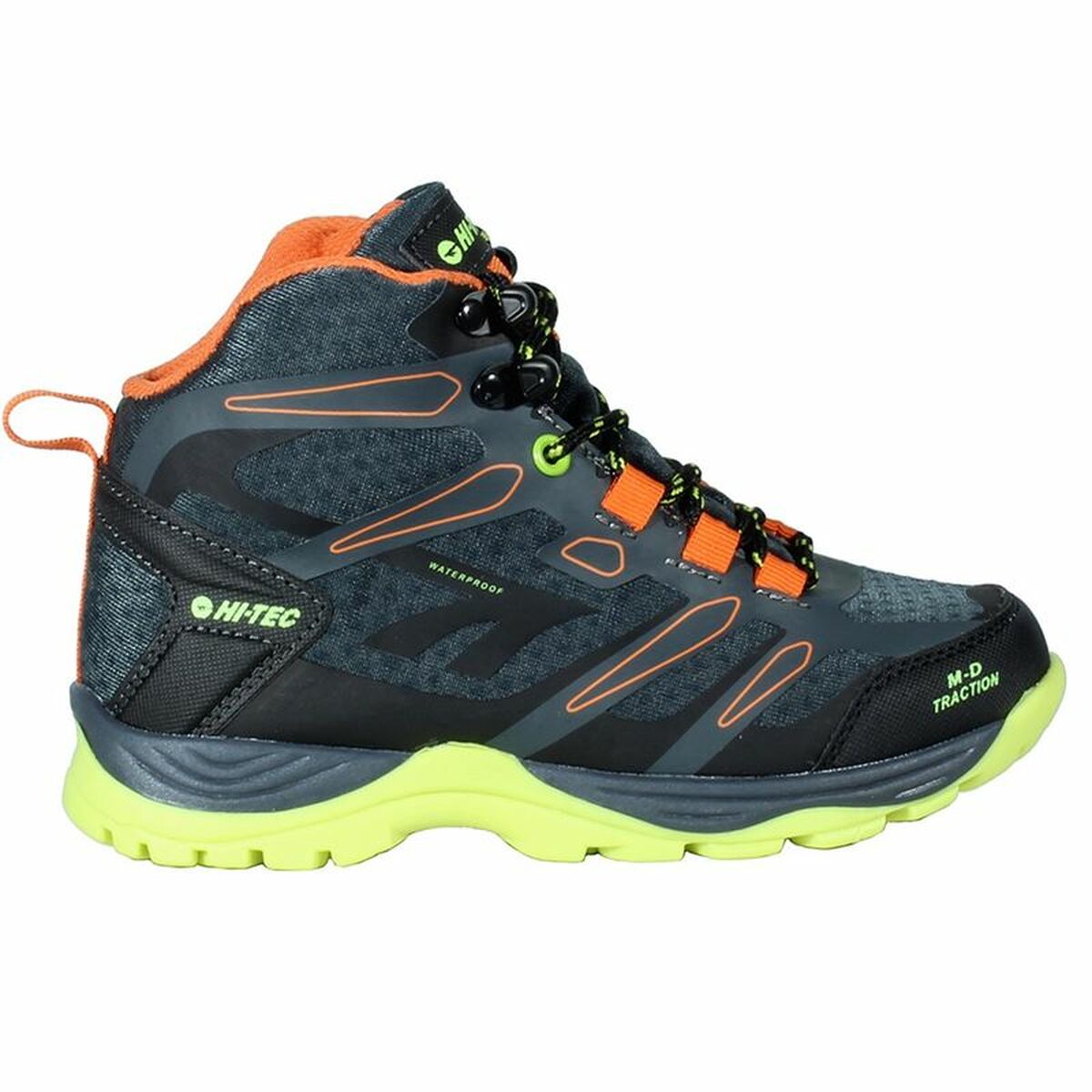 Vandring stövlar Hi-Tec Toubkal Mid Waterproof Svart Ljusgrå
