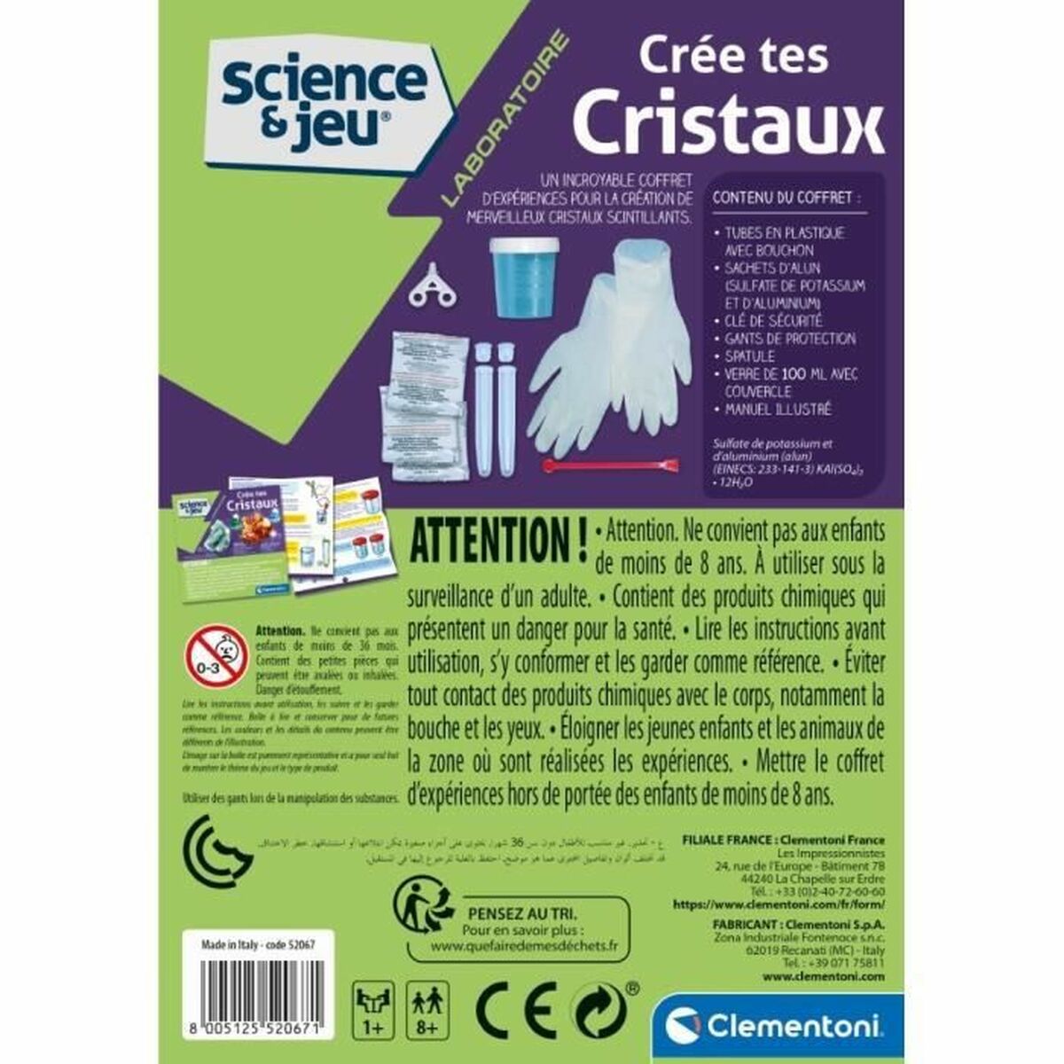 Vetenskapsspel Clementoni Creates Crystals Fluorescerande - 7