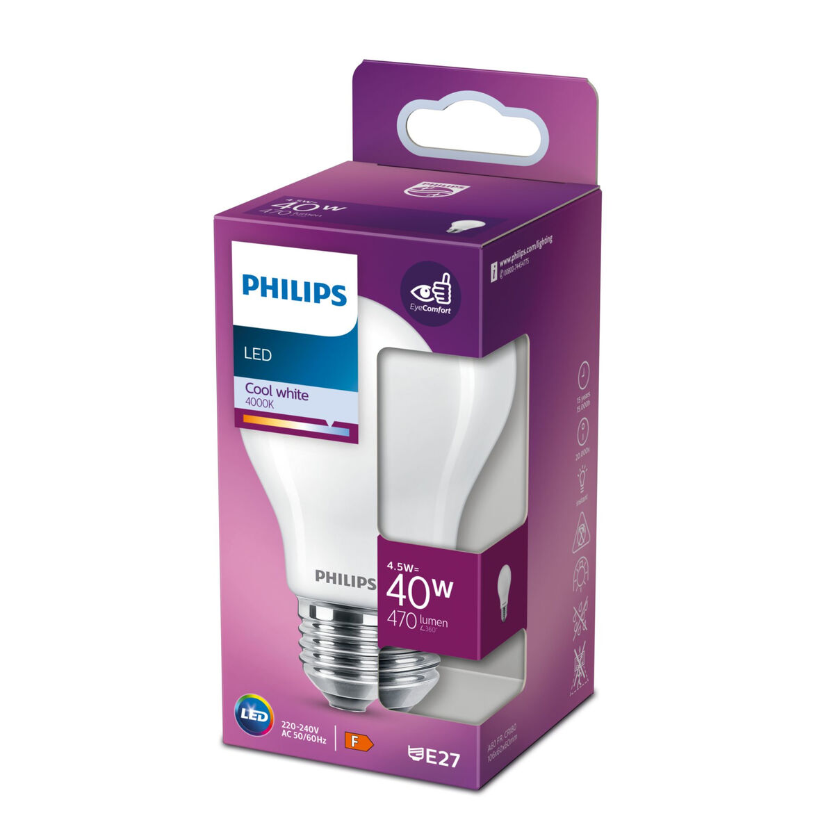 LED-lampa Philips Bombilla Vit F 40 W E27 (4000 K) - 4