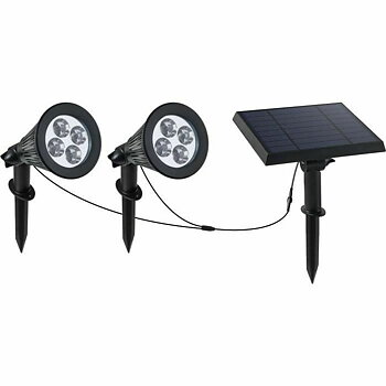 solcellslampo Lumi Garden Family Spiky 2 i 1 Svart Aluminium Stål (2 antal)