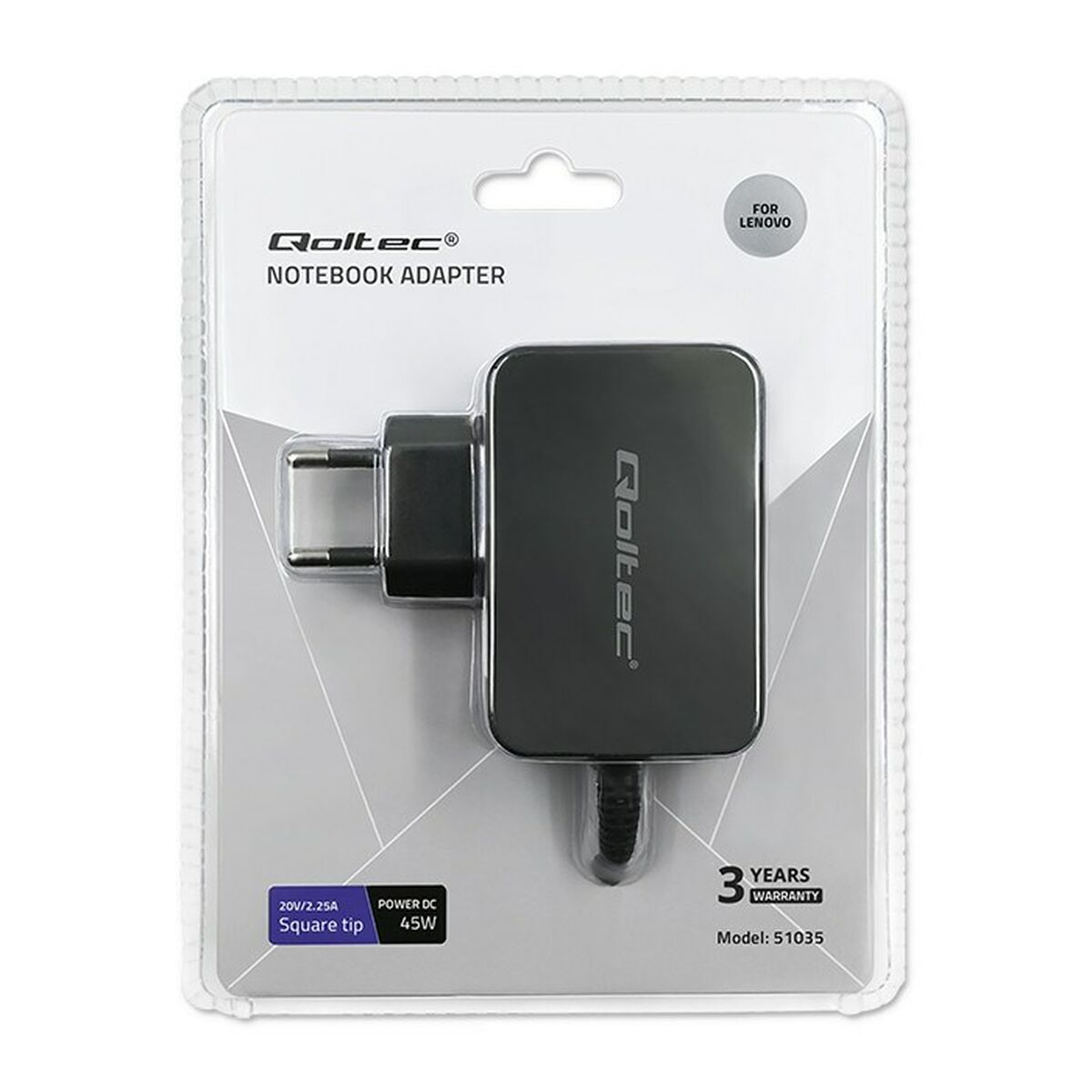 Laptopladdare Qoltec 51035 45 W - 2