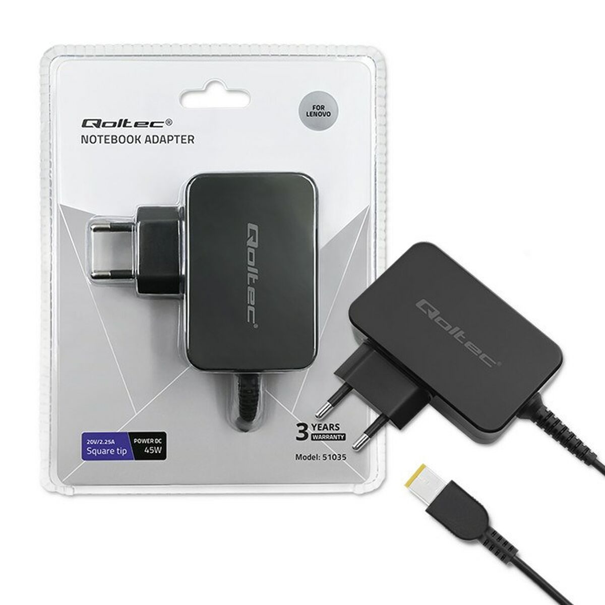 Laptopladdare Qoltec 51035 45 W - 5