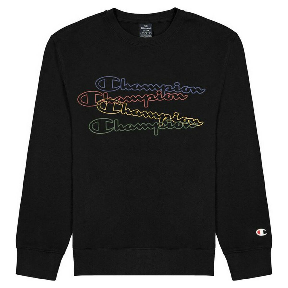 Träningsoverall barn Champion Crewneck Script Logo Boy Svart - 8