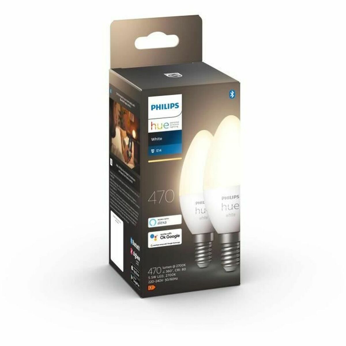 LED-lampa Philips 8719514320628 Vit F E14 E27 470 lm (2 antal) - 4