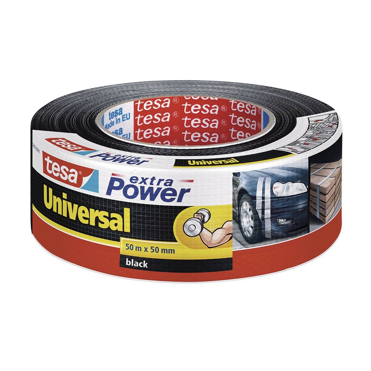 Silvertejp TESA 56389 Svart 50 mm x 50 m - 2