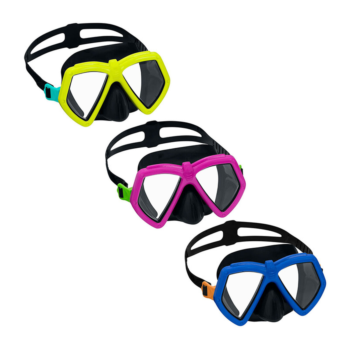 Bestway Barn Dykmask Med Anatomisk Rem Blandade Färger +3 år Strand och Pool 22011