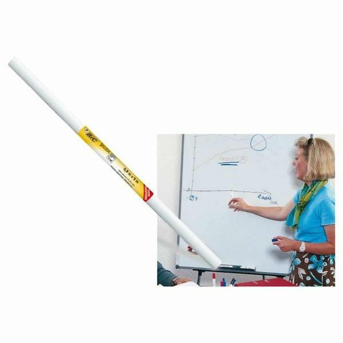 Whiteboard Bic 870492 Vidhäftande 2 x 1 m