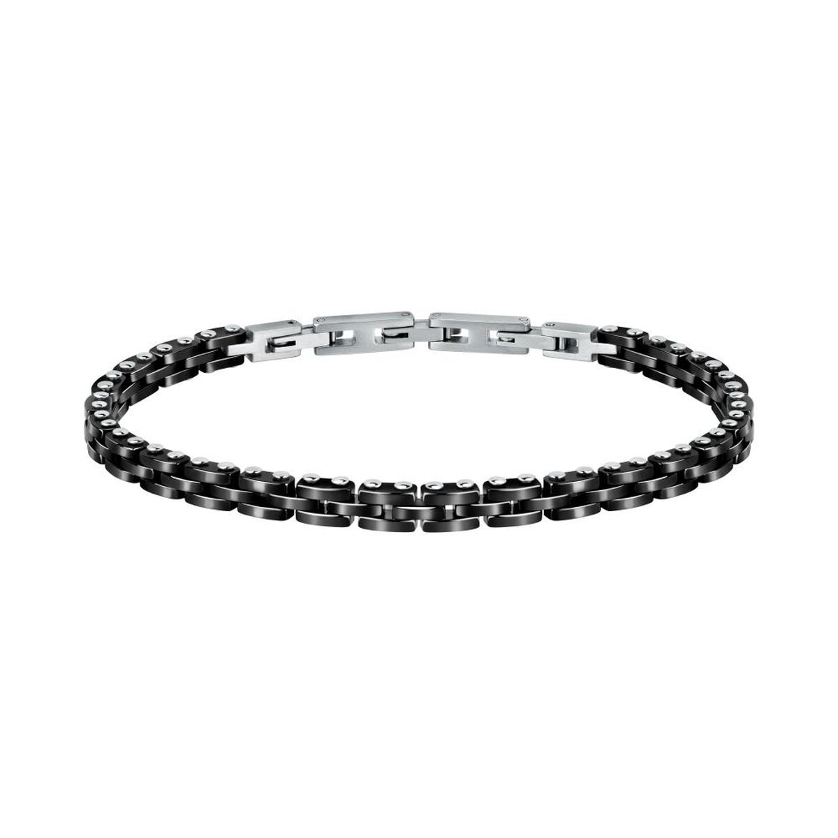 Herrarmband Sector SAFR29 Silver Svart
