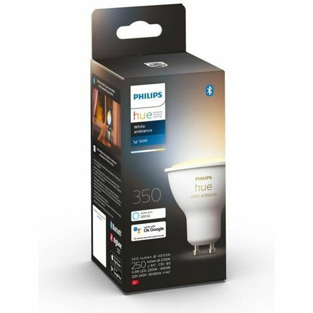 LED-lampa Philips 8719514339903 Vit G GU10 350 lm (2200K) (6500 K) - 4