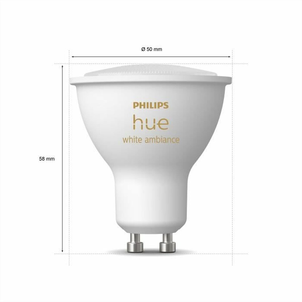 LED-lampa Philips 8719514339903 Vit G GU10 350 lm (2200K) (6500 K) - 6