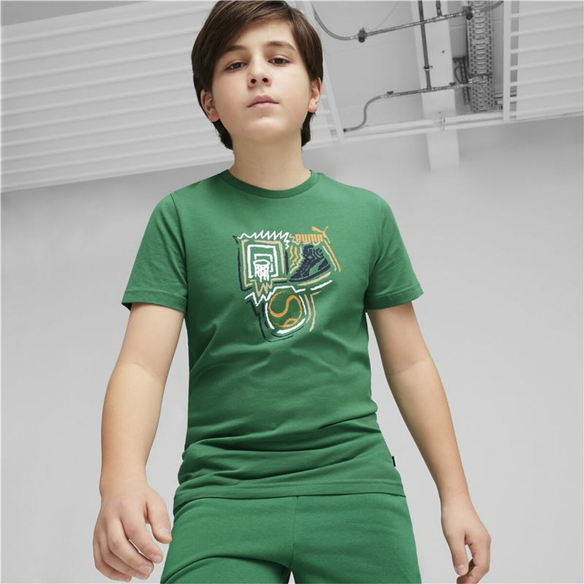 Barn T-shirt med kortärm Puma Graphic - 5