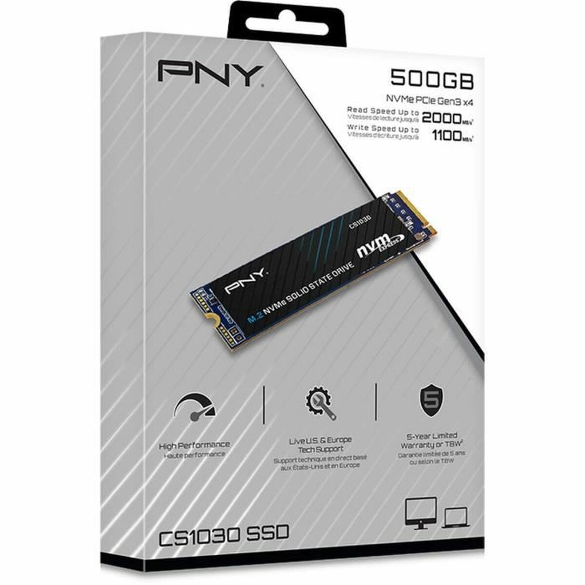 Hårddisk PNY CS1030 500 GB SSD - 2