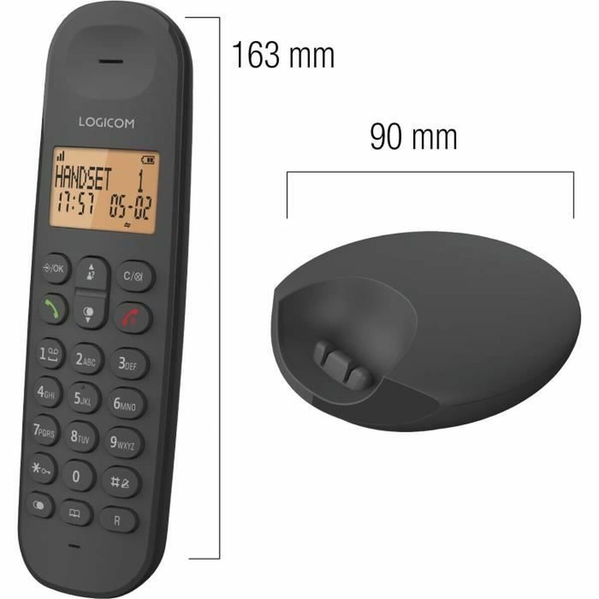 Trådlös Telefon Logicom ILOA 150 SOLO Grå - 2