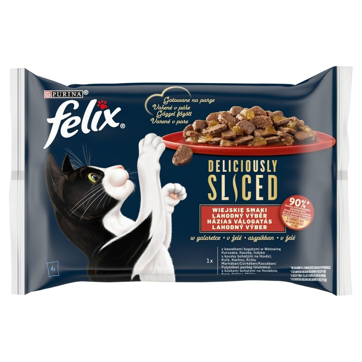 Kattmat Purina Deliciously Kyckling Kalkon Kalvkött Anka 4 x 80 g