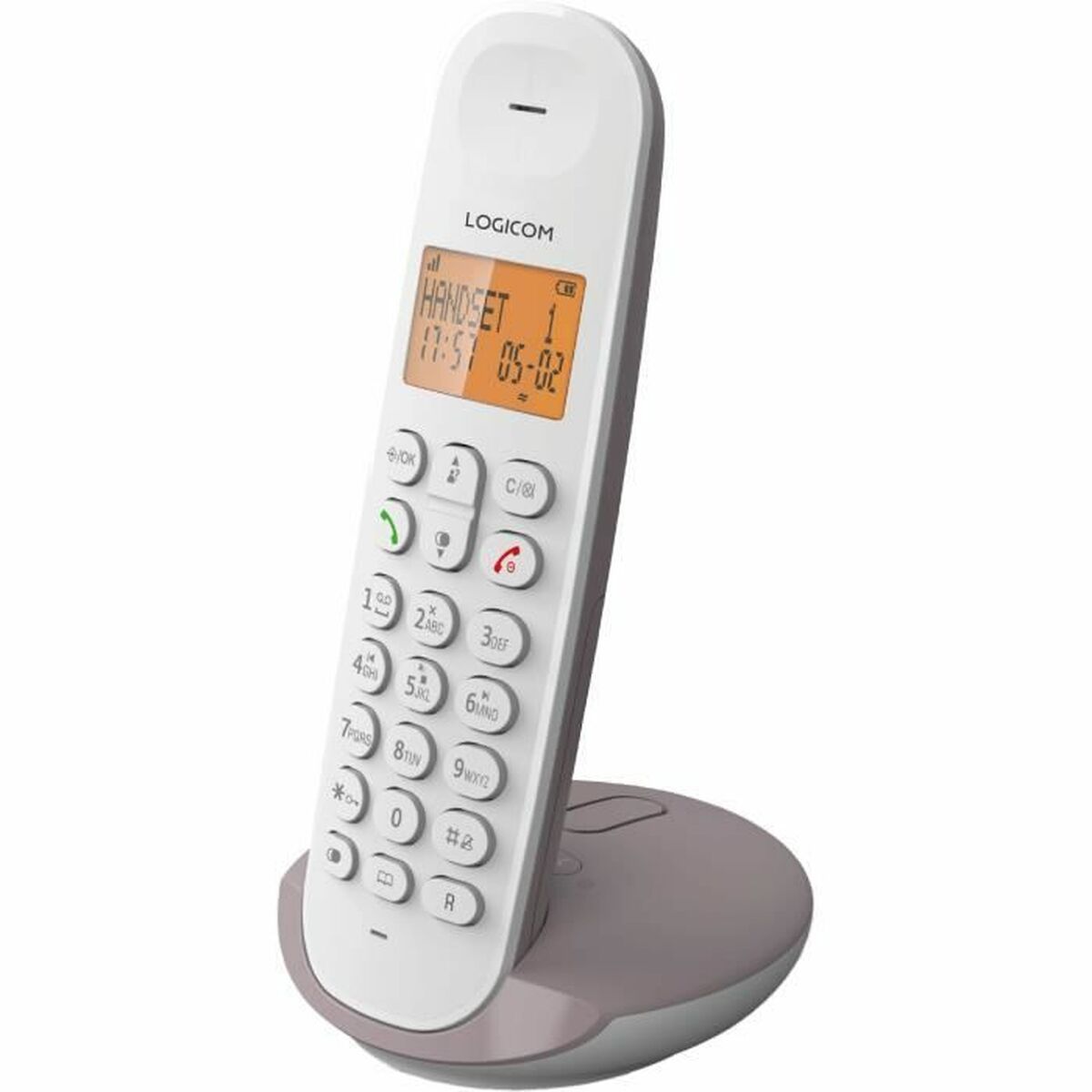 Trådlös Telefon Logicom ILOA 155T SOLO Brun Grå Beige-brun (taupe)