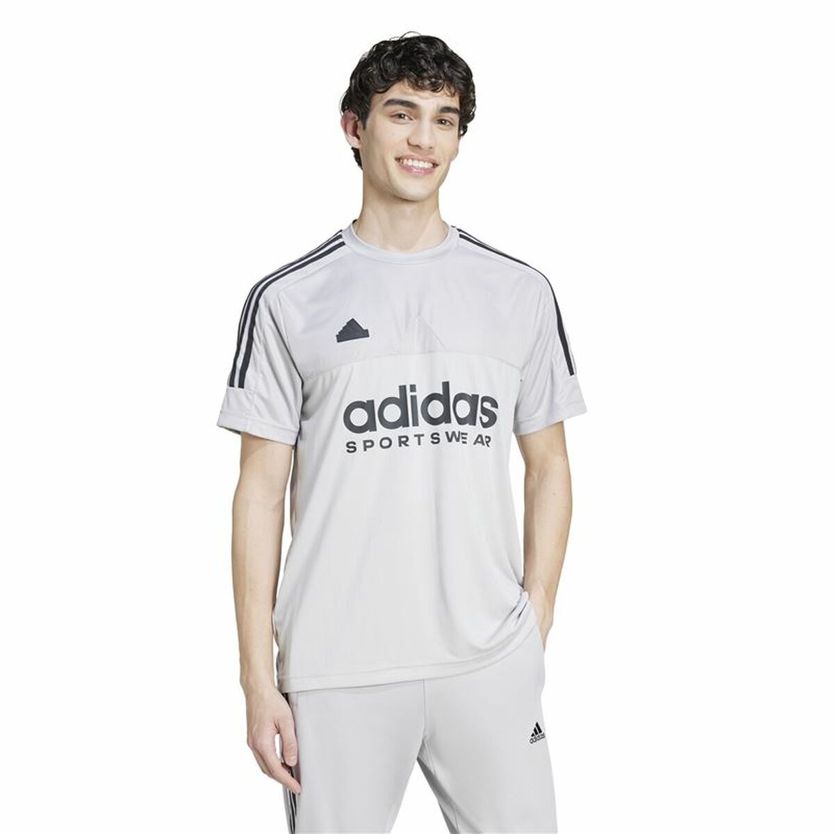 T-shirt med kortärm Herr Adidas Tiro Grå - 2