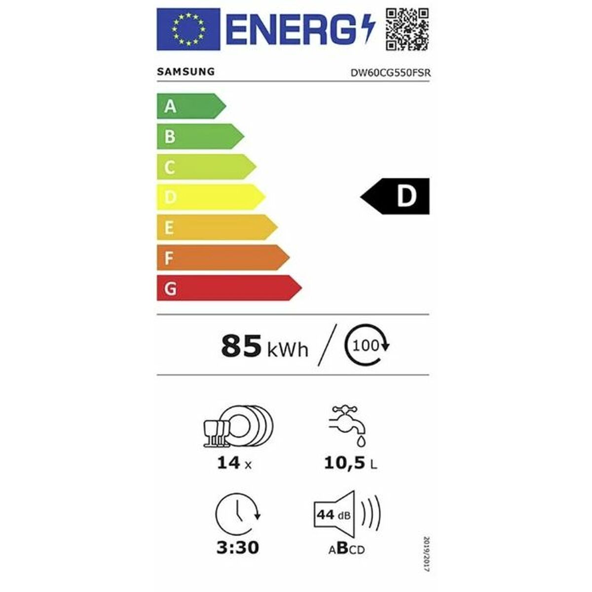 Diskmaskin Samsung DW60CG550FSRET 60 cm - 2