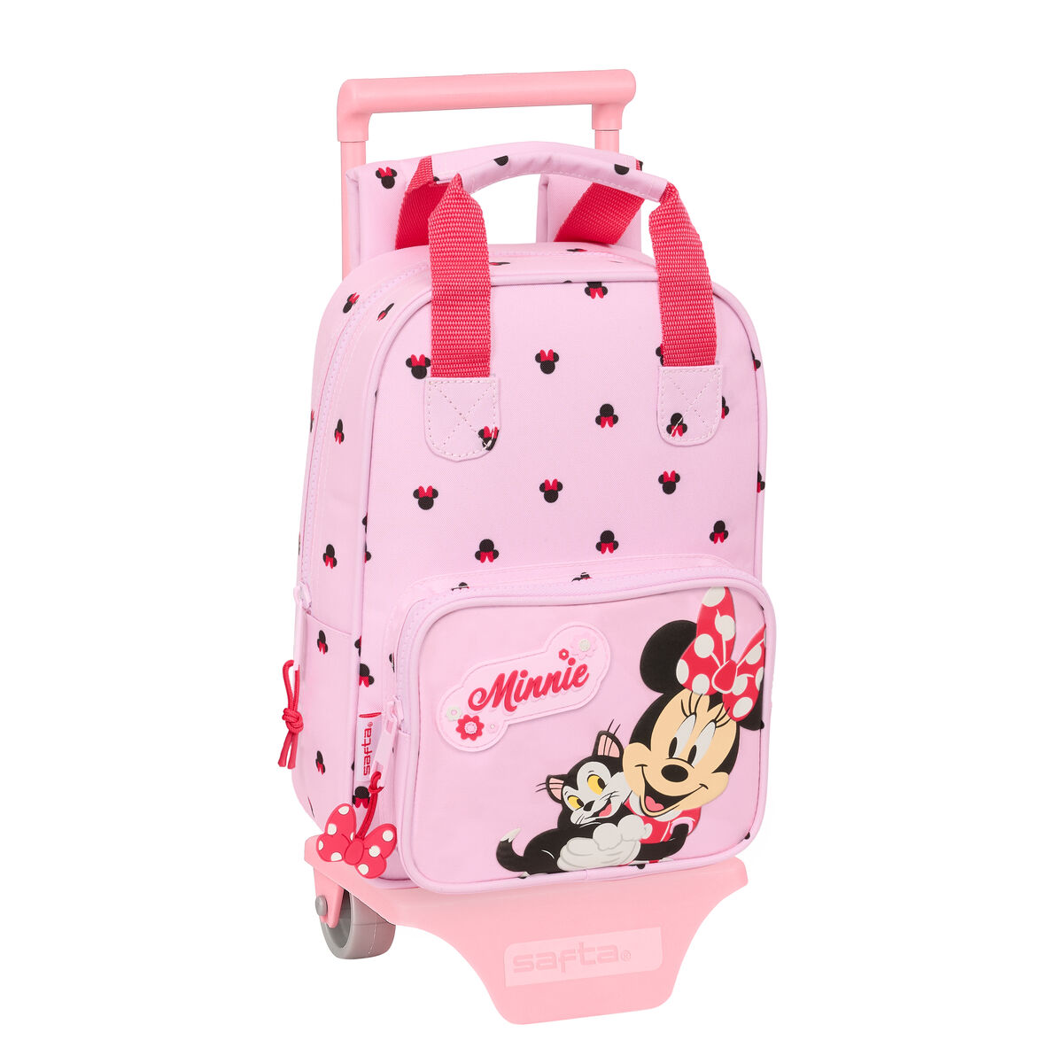 Skolväska med hjul Minnie Mouse Naive Rosa 20 x 28 x 8 cm