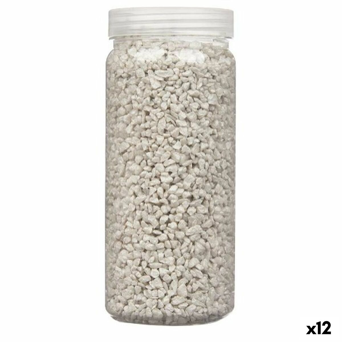 Dekorativa stenar Gift Decor Grå 2 - 5 mm 700 g 6,5 x 15,5 x 6,5 cm 6,2 x 15,3 x 6,2 cm 6,5 x 15,8 x 6,5 cm (12 antal)