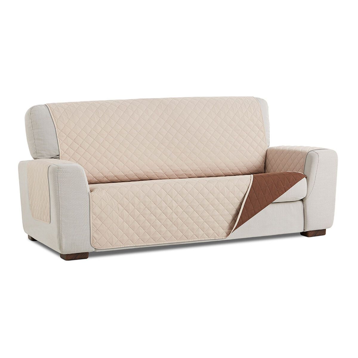 Sofföverdrag Belmarti Plus Beige 3 platser 180 x 200 cm - 2