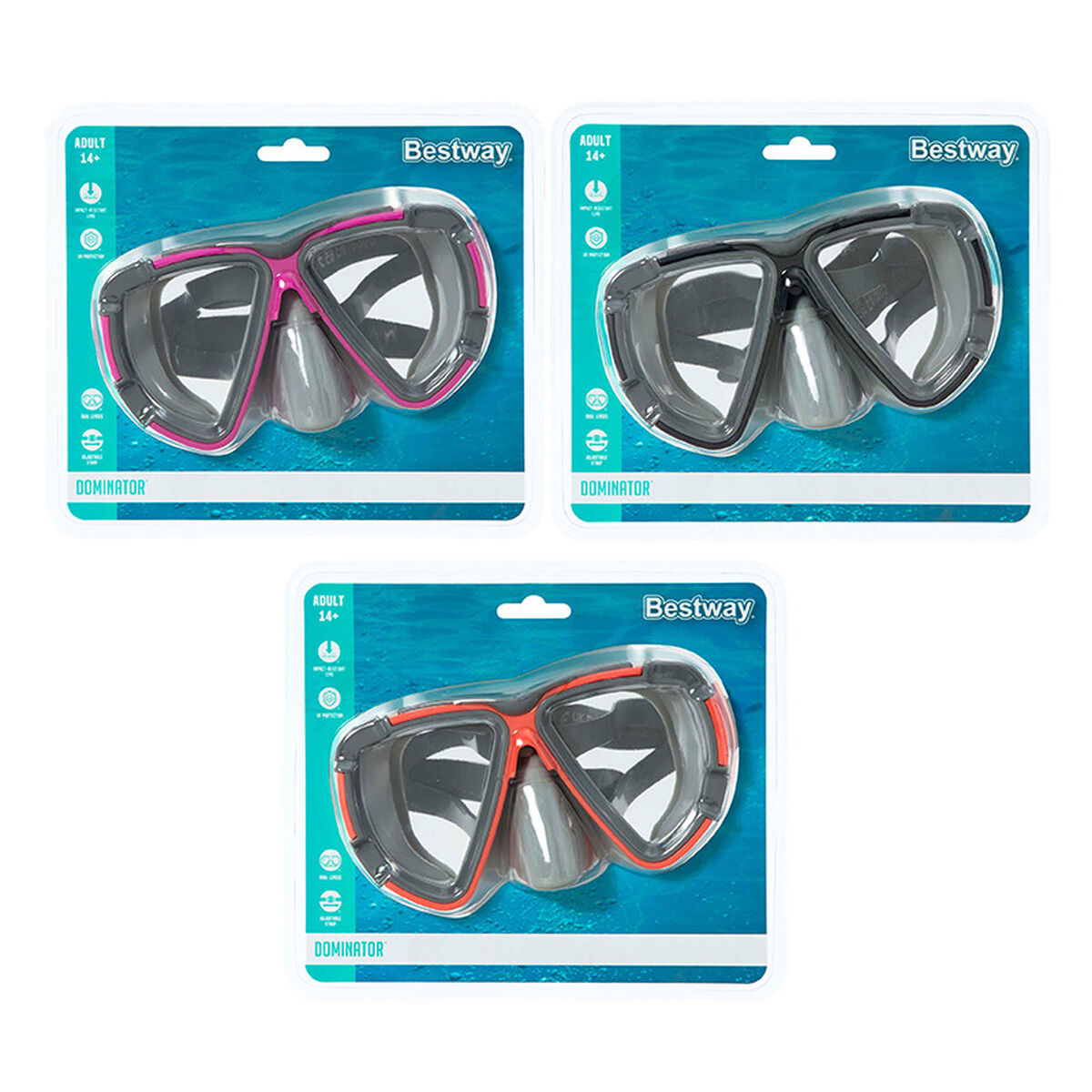 Bestway Barn Dykmask Med Anatomisk Rem Blandade Färger +3 År Strand och Pool 22048 - 5
