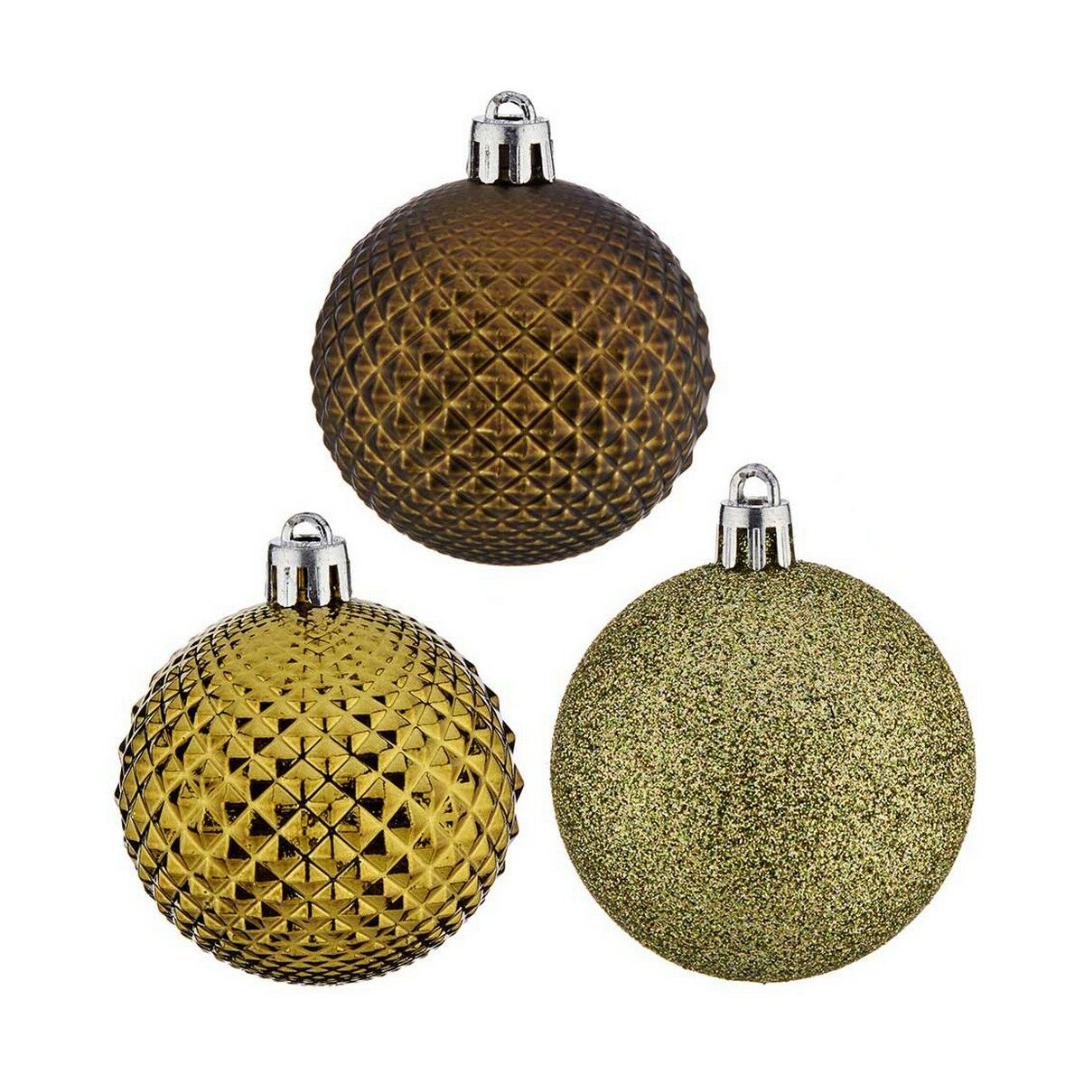 Uppsättning av julkulor Ø 6 cm Grön PVC (12 antal) - 3