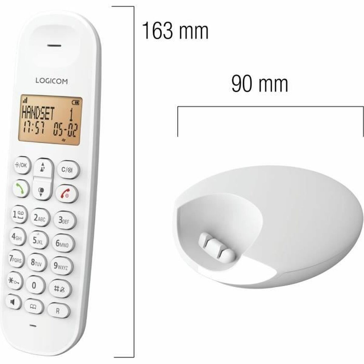 Markkabeltelefon Logicom DECT ILOA 150 SOLO Vit - 2