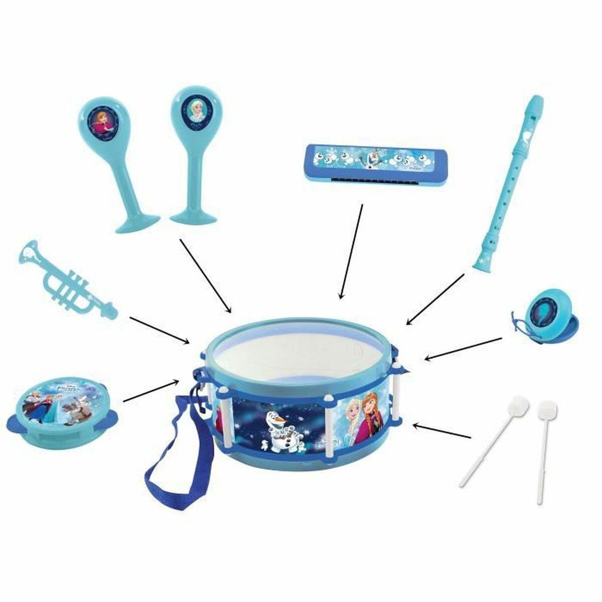 Leksak musikinstrument set Lexibook Frozen Plast 7 Delar - 9