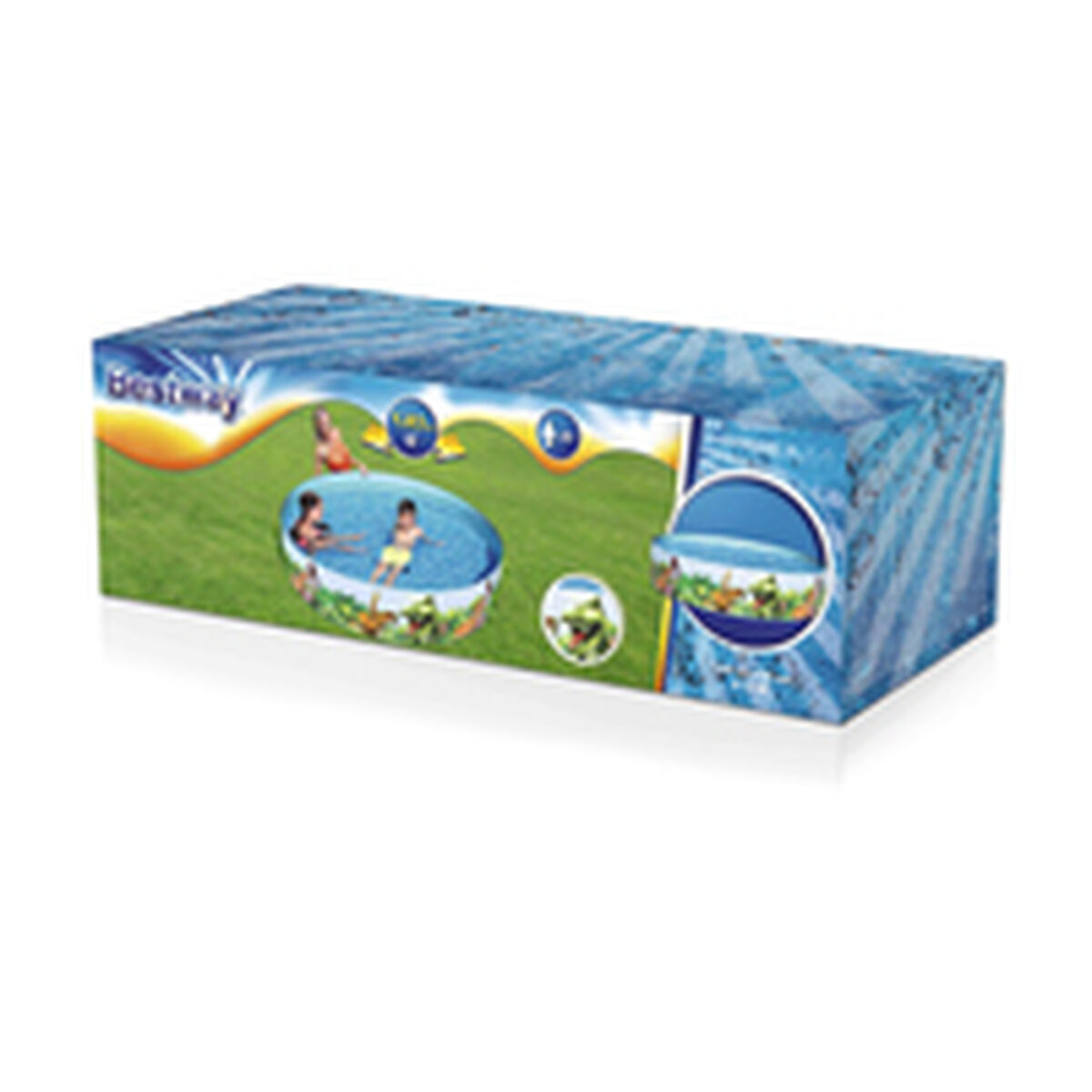 Bestway Hård Barnpool PVC Dinosaurier 183x38 cm +2 År Trädgård 55022 - 6