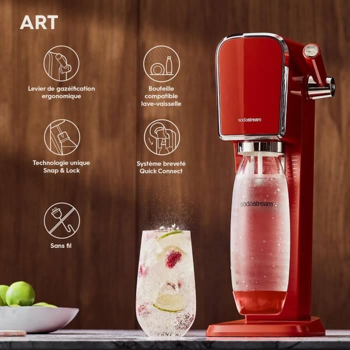 Sodamaskin sodastream ART Mandarine 1 L - 4