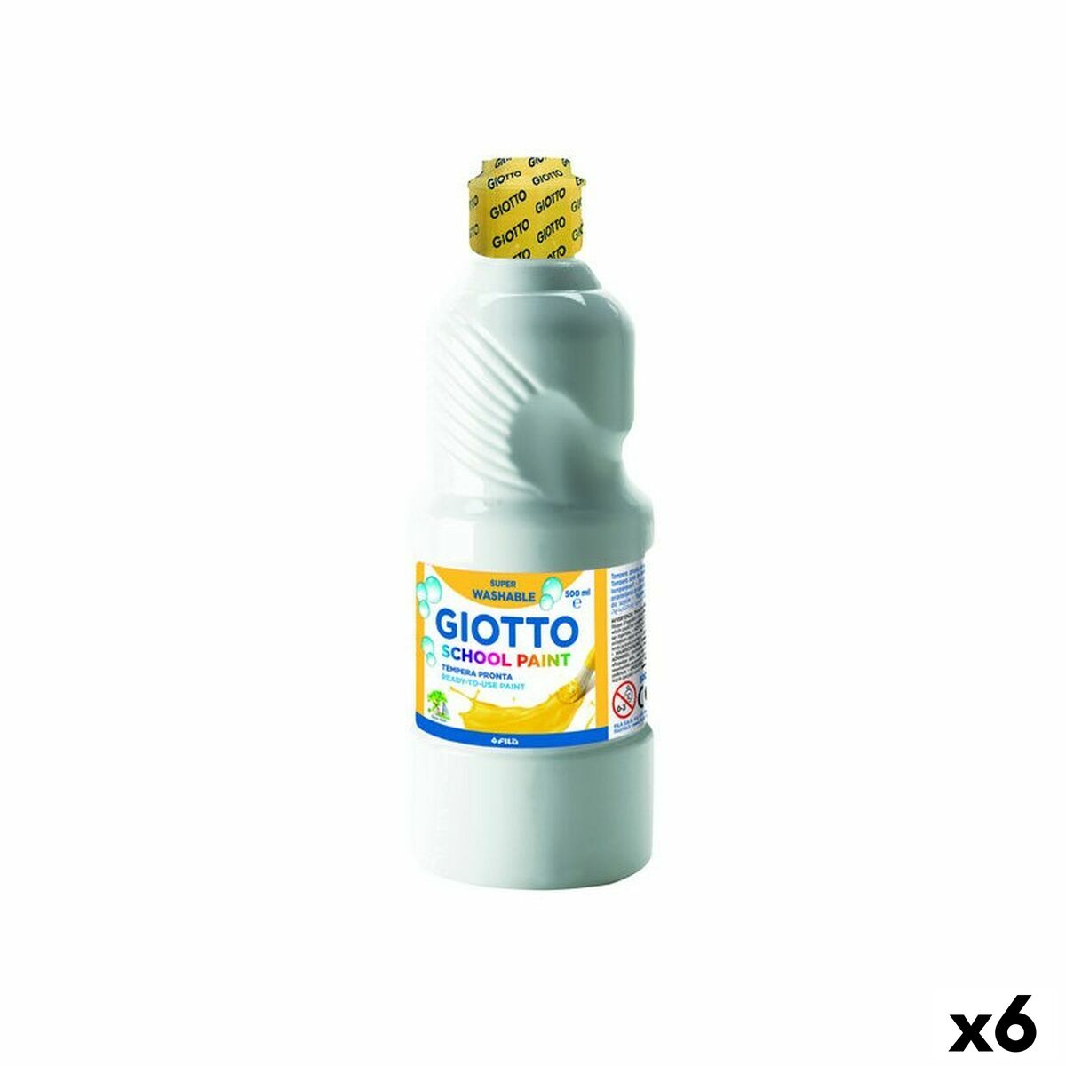 Tempera Giotto   Vit 500 ml (6 antal)