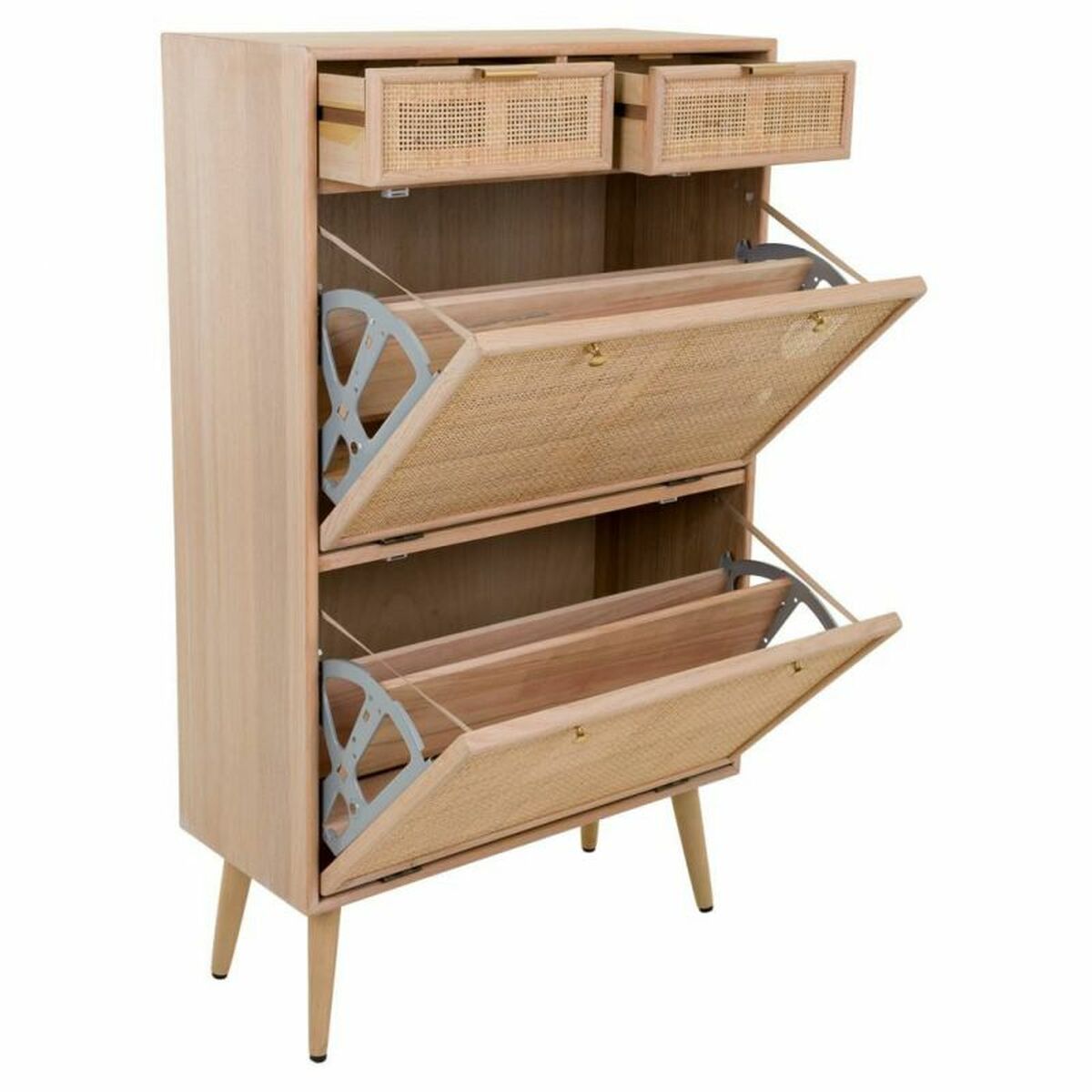 Skoskåp Alexandra House Living Naturell Galler 120 x 32 x 70 cm - 3