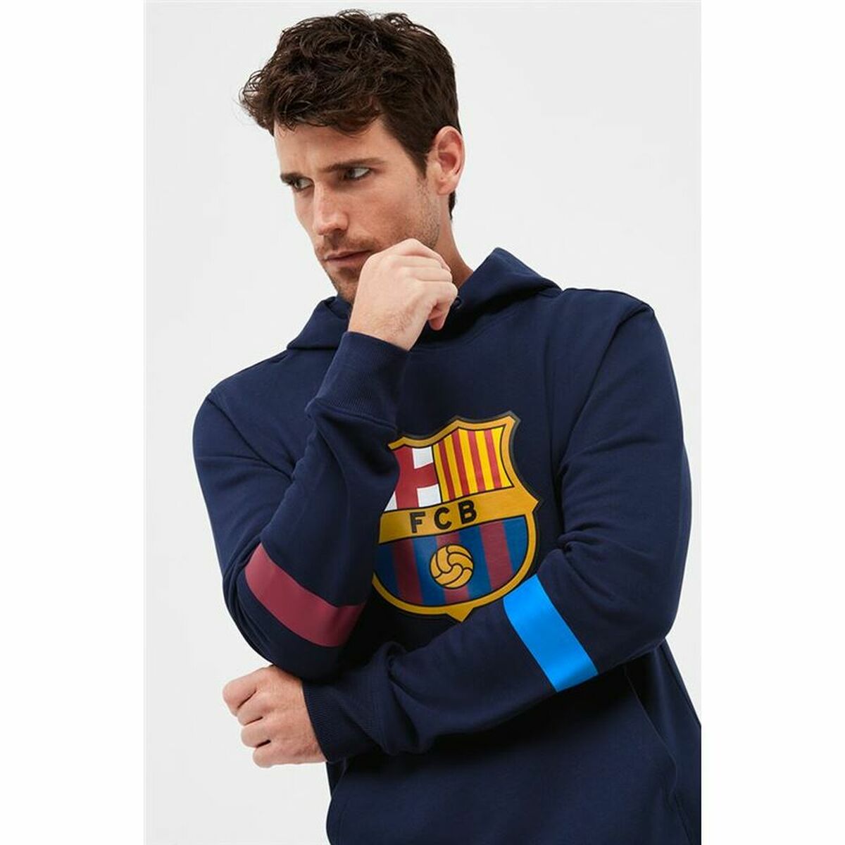 Tröja med huva Herr F.C. Barcelona Marinblå - 15