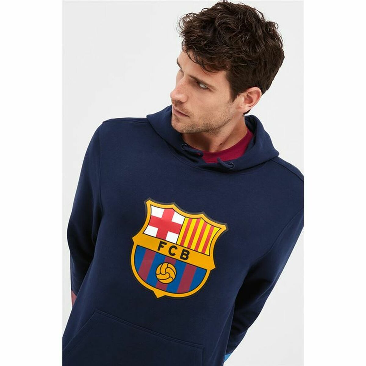 Tröja med huva Herr F.C. Barcelona Marinblå - 8