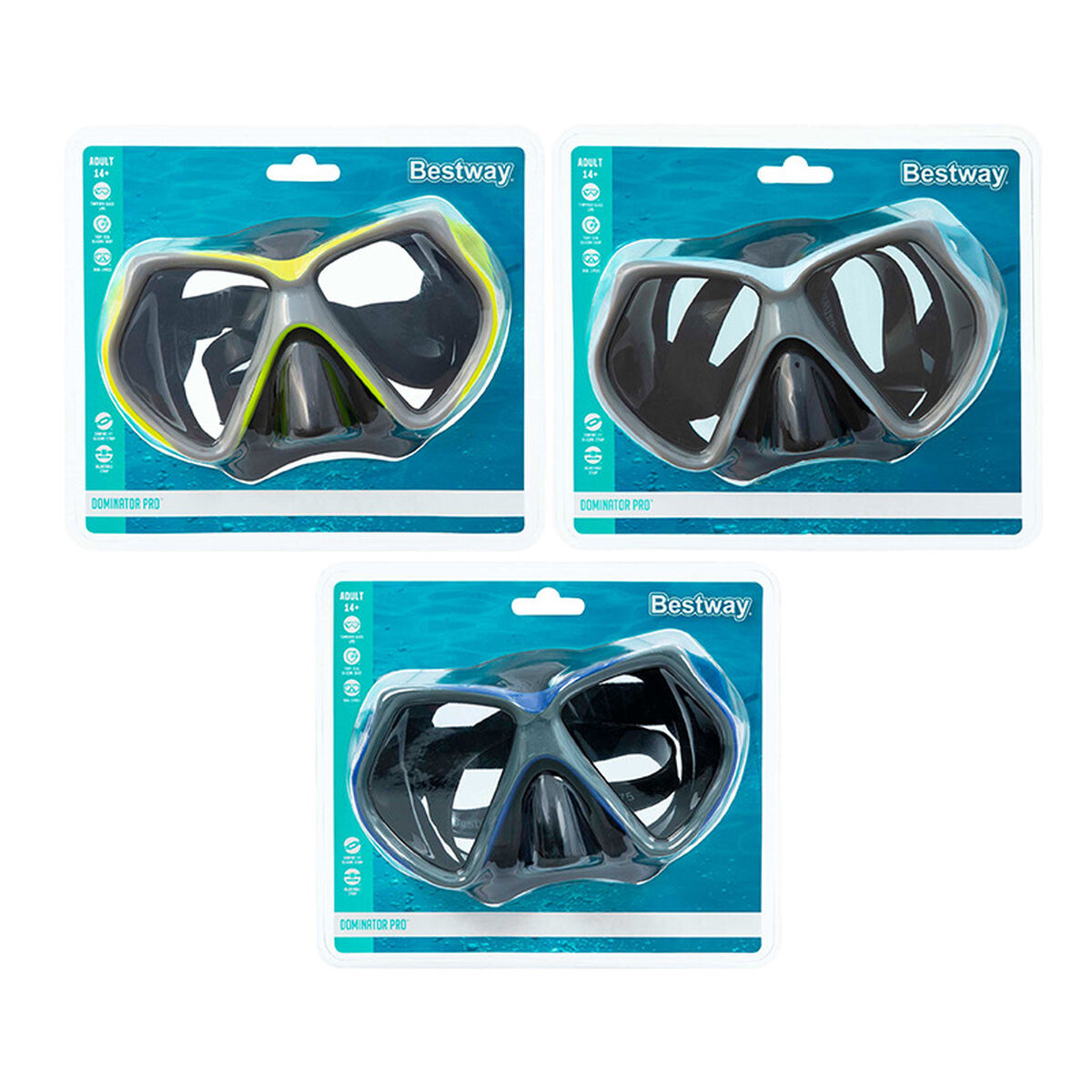 Bestway Dykmask för Barn Anatomisk Rem Blandade Färger +3 år Strand och Pool 22064 - 5