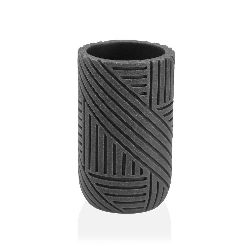 Tandborsthållare Versa  RAILING Grå Harts (7,3 x 10,3 x 7,3 cm)
