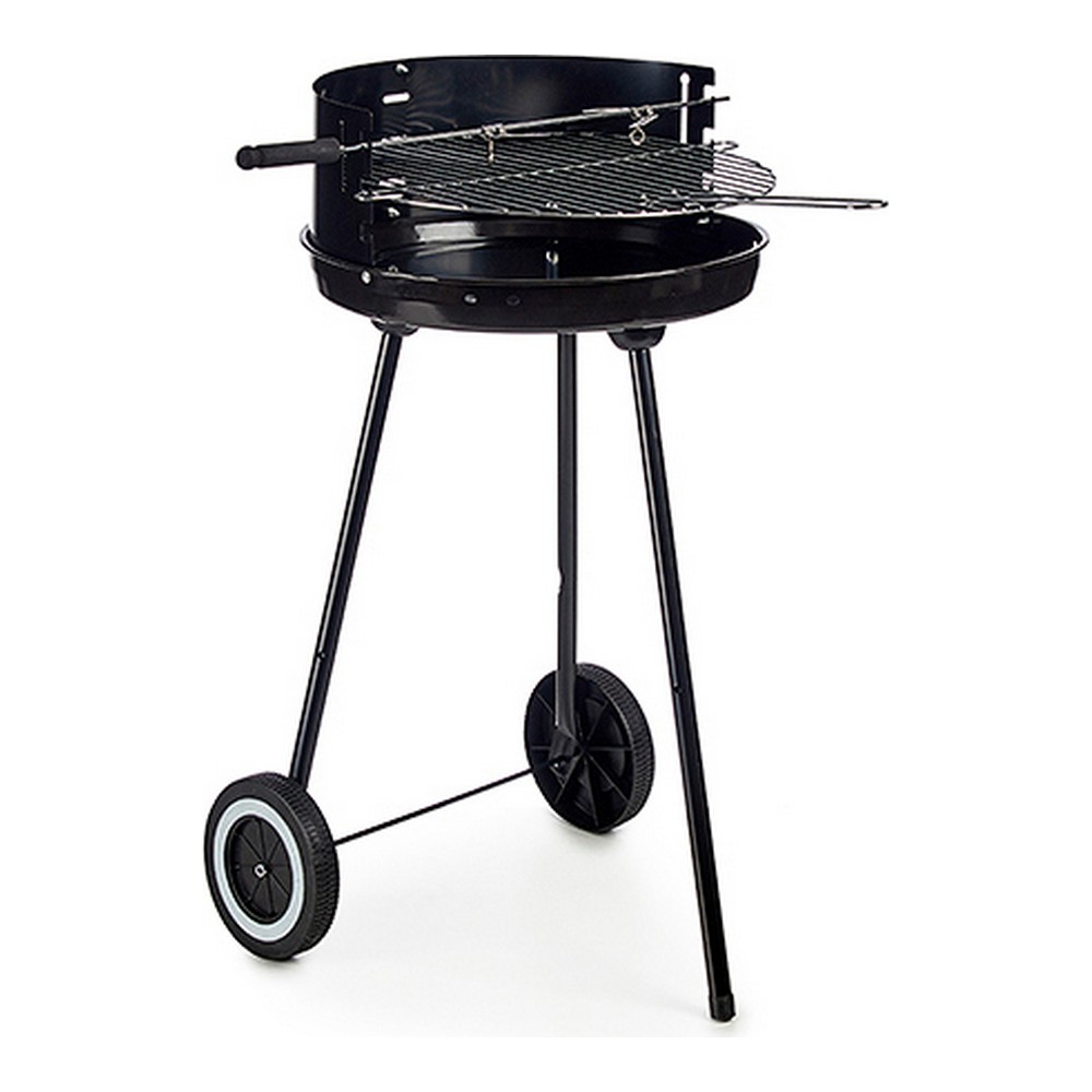 Kolgrill med hjul Svart Rostfritt stål Järn 41,5 x 71 x 42,5 cm