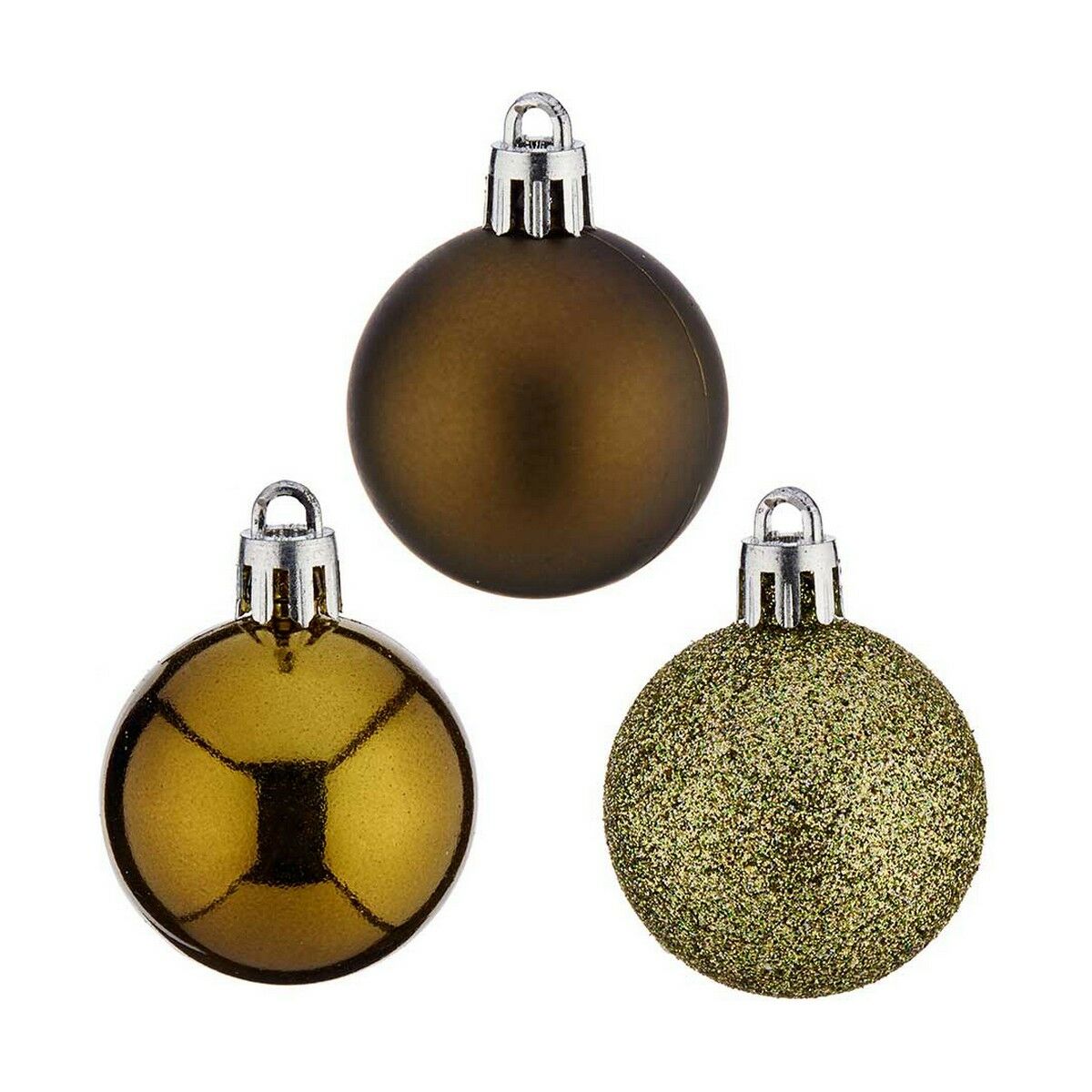 Uppsättning av julkulor Krist+ Grön Plast (12 antal) - 5