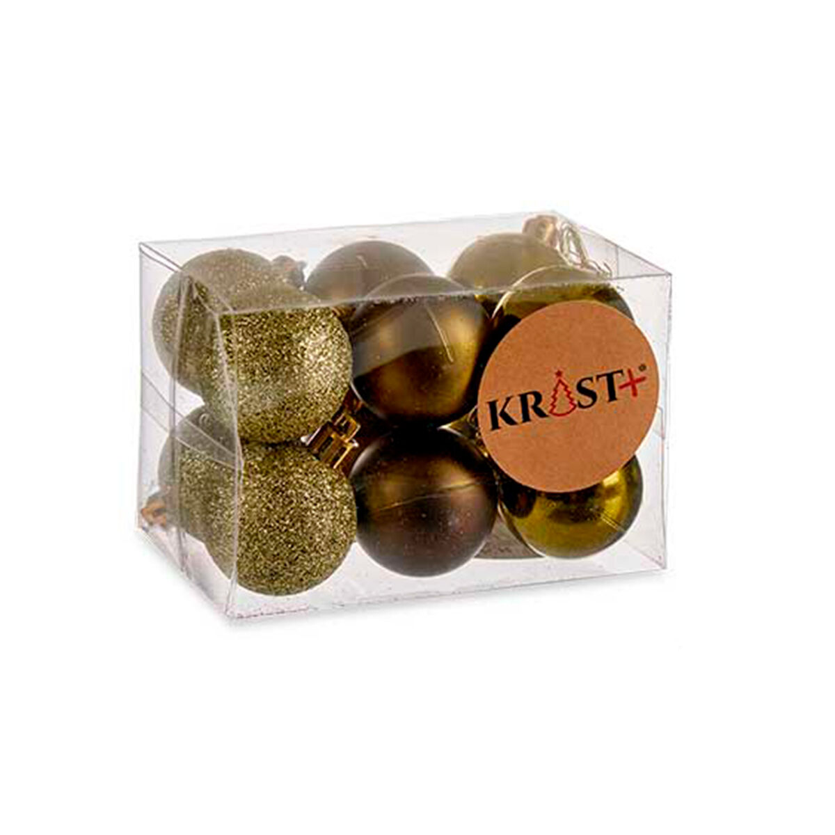 Uppsättning av julkulor Krist+ Grön Plast (12 antal) - 6