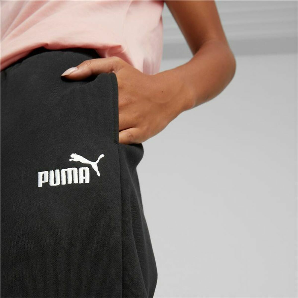 Nederdel träningsoverall för vuxna Puma ESS+ Embroidery High-Waist Kvinna Svart - 3