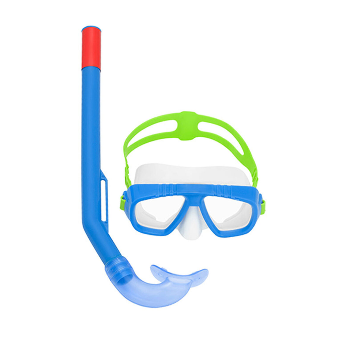 Bestway Vuxen dykmask med härdat glas, blandade färger, silikonband, +14 år, strand och pool 22074 - 3