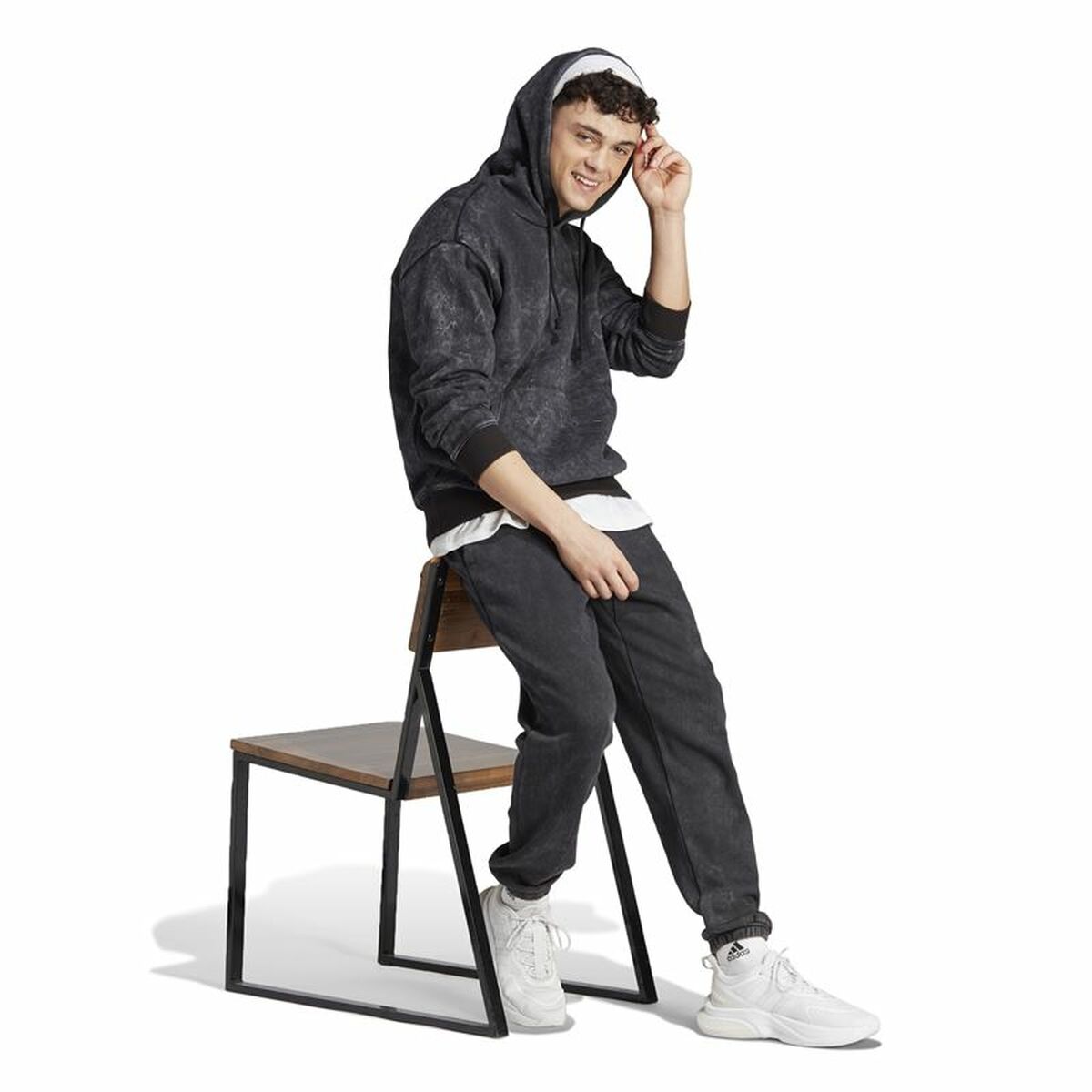 Tröja med huva Herr Adidas All Szn Svart Grå - 4