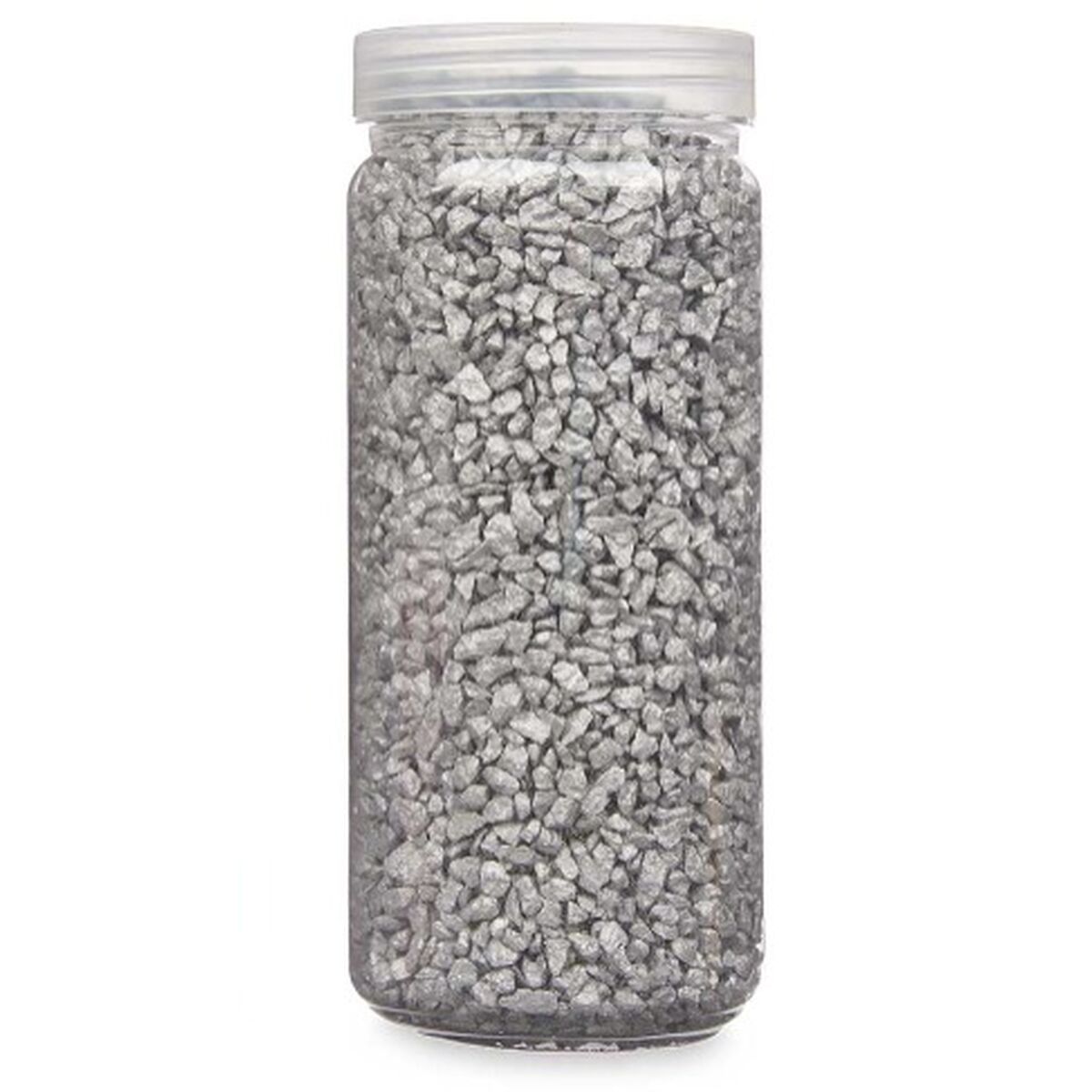 Dekorativa stenar Gift Decor Silvrig 2 - 5 mm 700 g 6,5 x 15,5 x 6,5 cm 6,2 x 15,3 x 6,2 cm 6,5 x 15,8 x 6,5 cm (12 antal) - 2