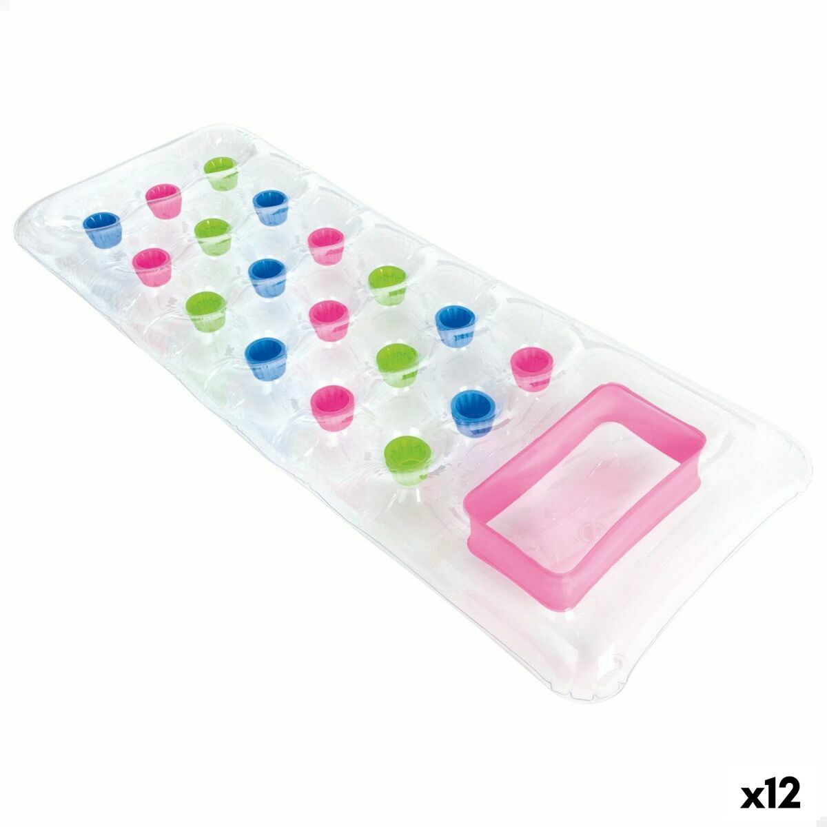 Luftmadrass Intex Transparent 18 Glas 188 x 17 x 71 cm