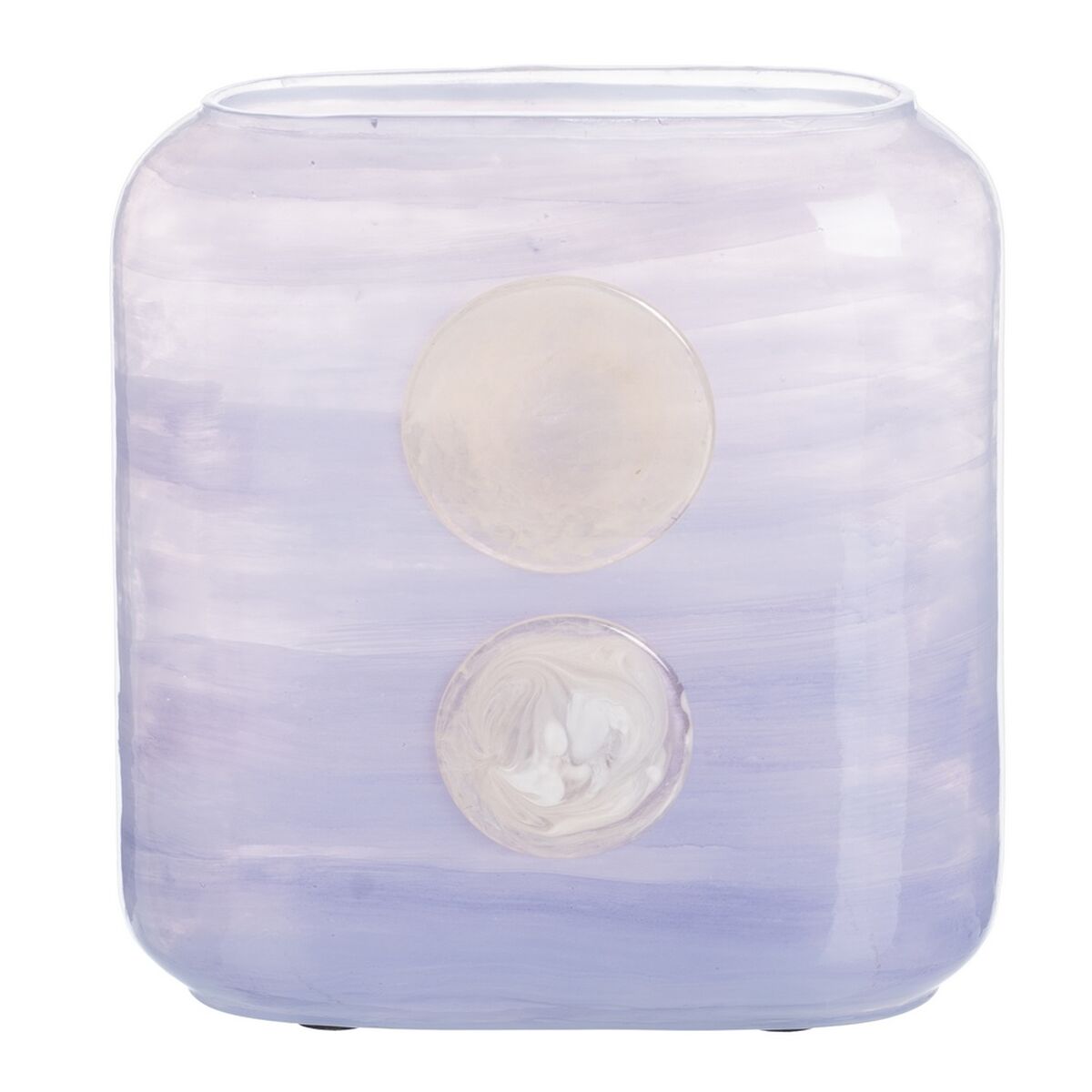 Vas Blå Vit Harts Glas 22 x 10 x 24 cm