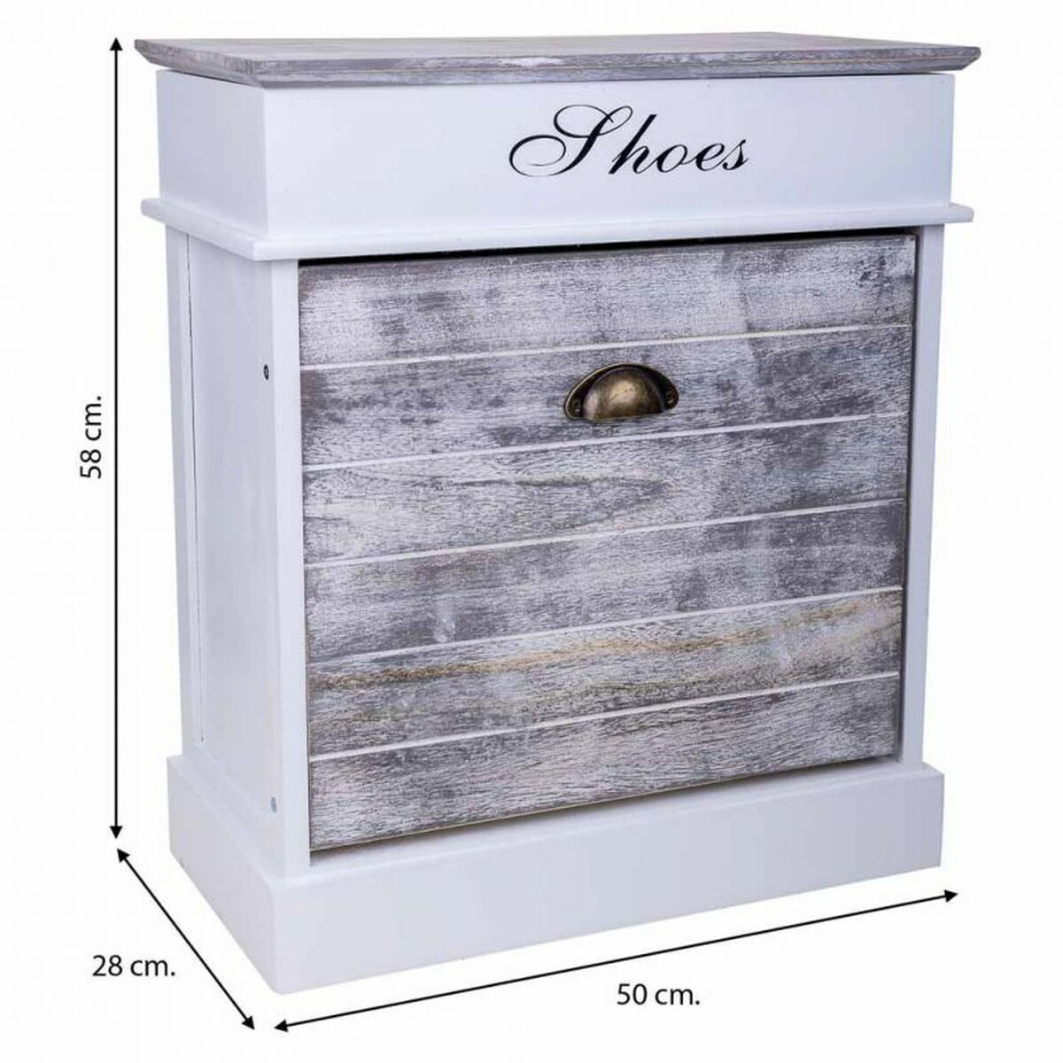 Skoställ Alexandra House Living Vit 28 x 58 x 50 cm 1 låda - 4